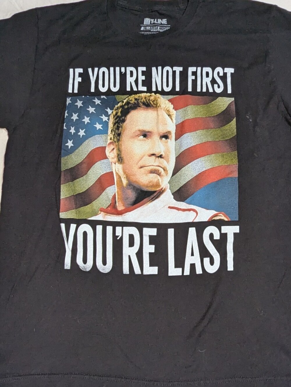 Official Talladega Nights Ricky Bobby Graphic Tee - Size Large